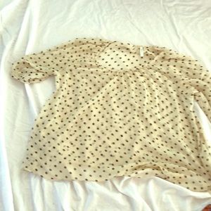 Tan polkadot shirt